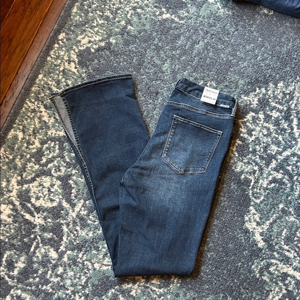 Dear John Indigo Denim Jeans TALL Split Hem